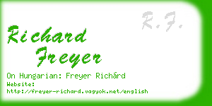 richard freyer business card