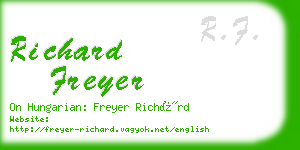richard freyer business card